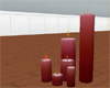 Floor Candles in Red