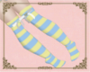 A: Yellow blue socks