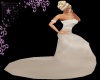 (V) white wedding gown