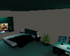 Dark  Teal Bedroom