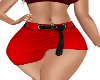 Skirt red, with belt RL