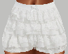 Kids White Ruffle Shorts