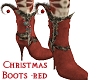 Christmas Boots -red