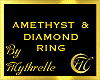 AMETHYST DIAMOND RING R