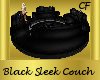 Black Sleek Round Couch