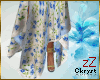 cK Spring Long Skirt Blu