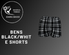 Bens Black/White Shorts