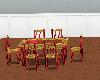 RED N GOLD DINING SET