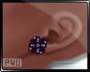 -P- Purple Rose Earrings