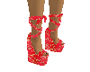 Red Lace Wedges