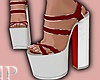 White & Red High Heels