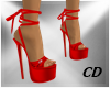 CD Shoes Heels Red
