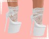 C-Mila White Lace Heels