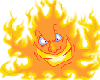 flame with face