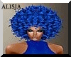 Funny blue afro