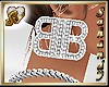 "S" BB SILVER EARING