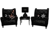 Goth X-mas Coffee Chairs