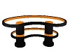 Black/Orange Glass Table