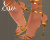 Gold Wrap Heels