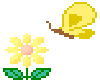 Yellow Flower wbutterfly