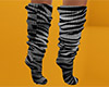 Gray Tiger Stripe Socks Tall (F)