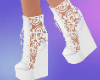 Lace boots white