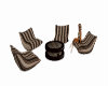 Cream Striped Seating