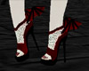 red black batwing heels