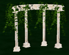 Marble Pillars w/Plants