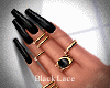 Black Nails + Rings
