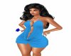 Sexy blue mini dress