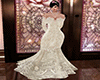 off-white wedding dress