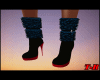 Red Blue stiletto boots