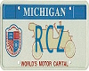 {v}RCZ licence  Sticker
