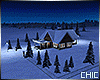 Realistic chalet snow
