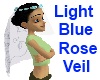 Light Blue Rose Veil