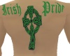 Irish Pride back tattoo