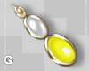 Yellow White Earrings