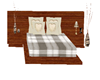 Brown/tan plaid bed