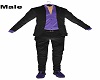 Black Suit Purple Shirt