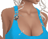 Blue Top with pins