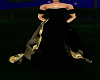 Blk/Gold gown w/train