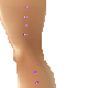 purple leg piercings