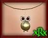 Owl Necklace Red
