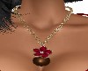 RED  FLOWER  NECKLACE