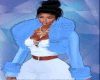 LITE BLU FUR COAT