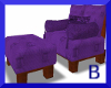 Chair & Ottoman Purple