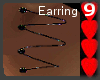 J9~Black Spiral Earrings