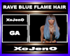 RAVE BLUE FLAME HAIR