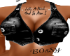 B0sSy Black Leather TOP